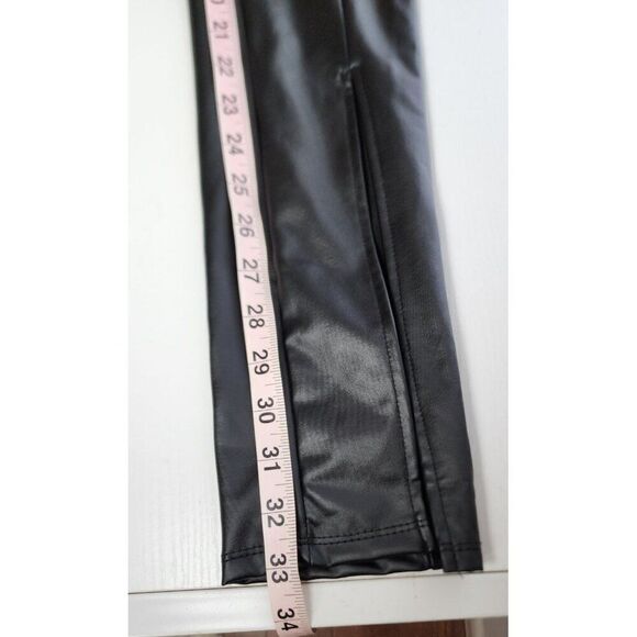 Wet Seal, NWT Faux Black Leather Leggings, Small, Open Ankles - Picture 9 of 10